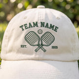 Custom Embroidered Pickleball Hat - Personalized Team Name Baseball Cap