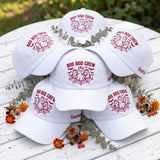 Custom Boo Boo Crew Embroidered Hat, Ghost Nurse Halloween Dad Hat, Personalized Side Name Baseball Cap, Vintage Washed Spooky Season Gift