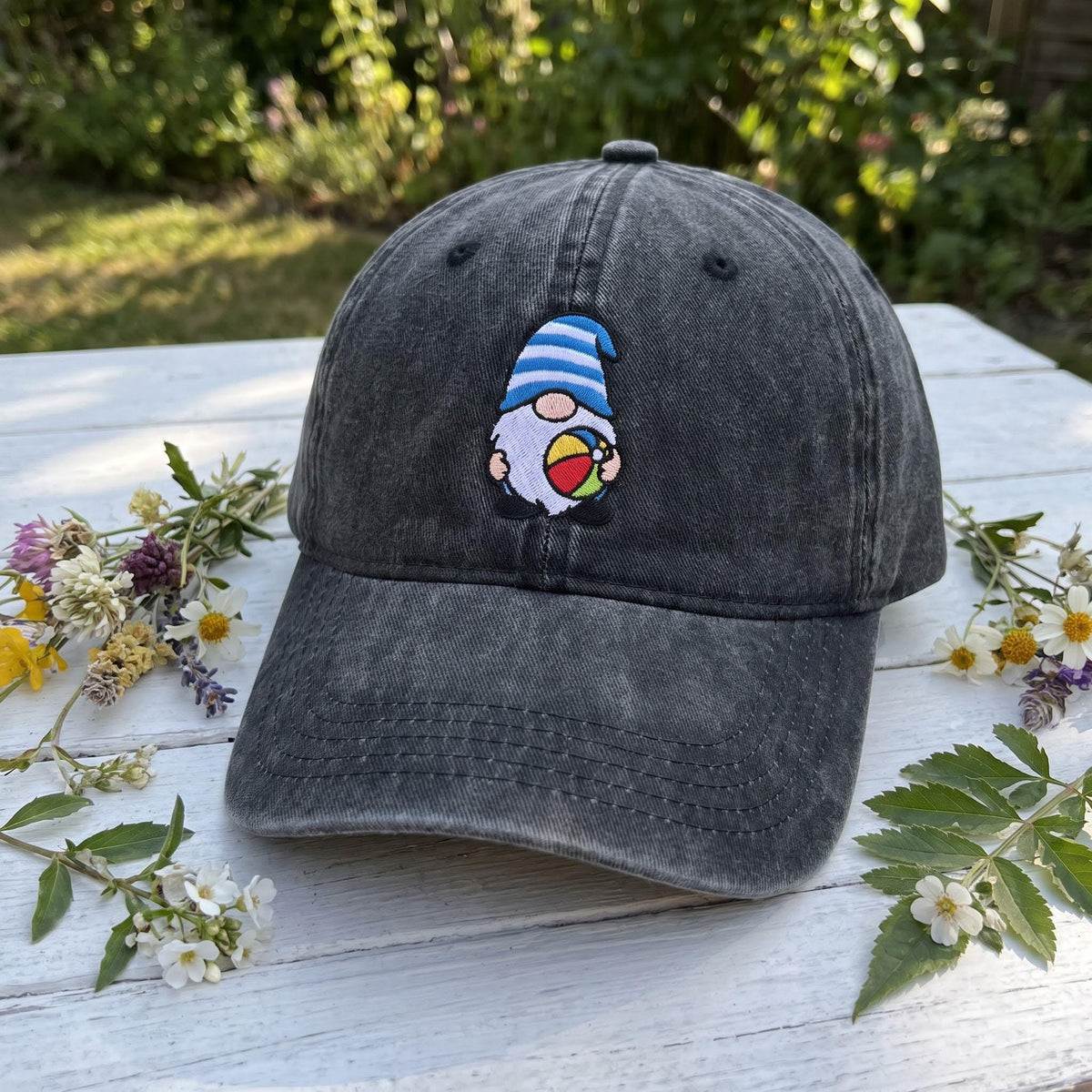 Custom Gnome Embroidered Hat, Summer Gnome Dad Hat, Gnome Crew Baseball Cap, Personalized Vacation Cap, Matching Beach Trip Gifts