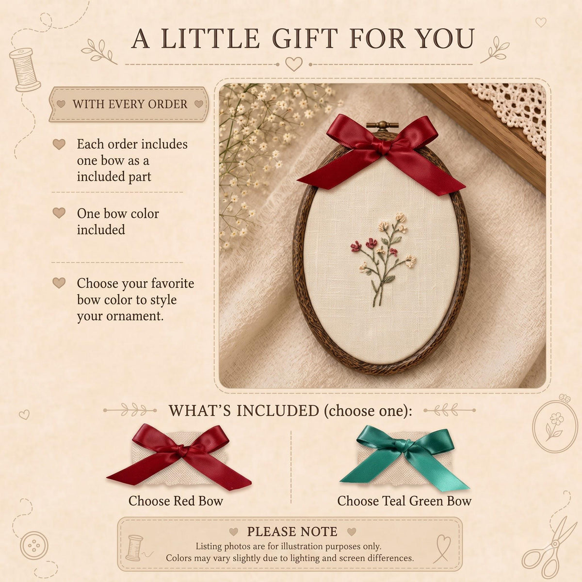 Custom Name Christmas Ornament, Baby Boy 1st Xmas Gift 2026, Cute Bunny Embroidered Hoop Decor, Red Linen Newborn Keepsake Ornament