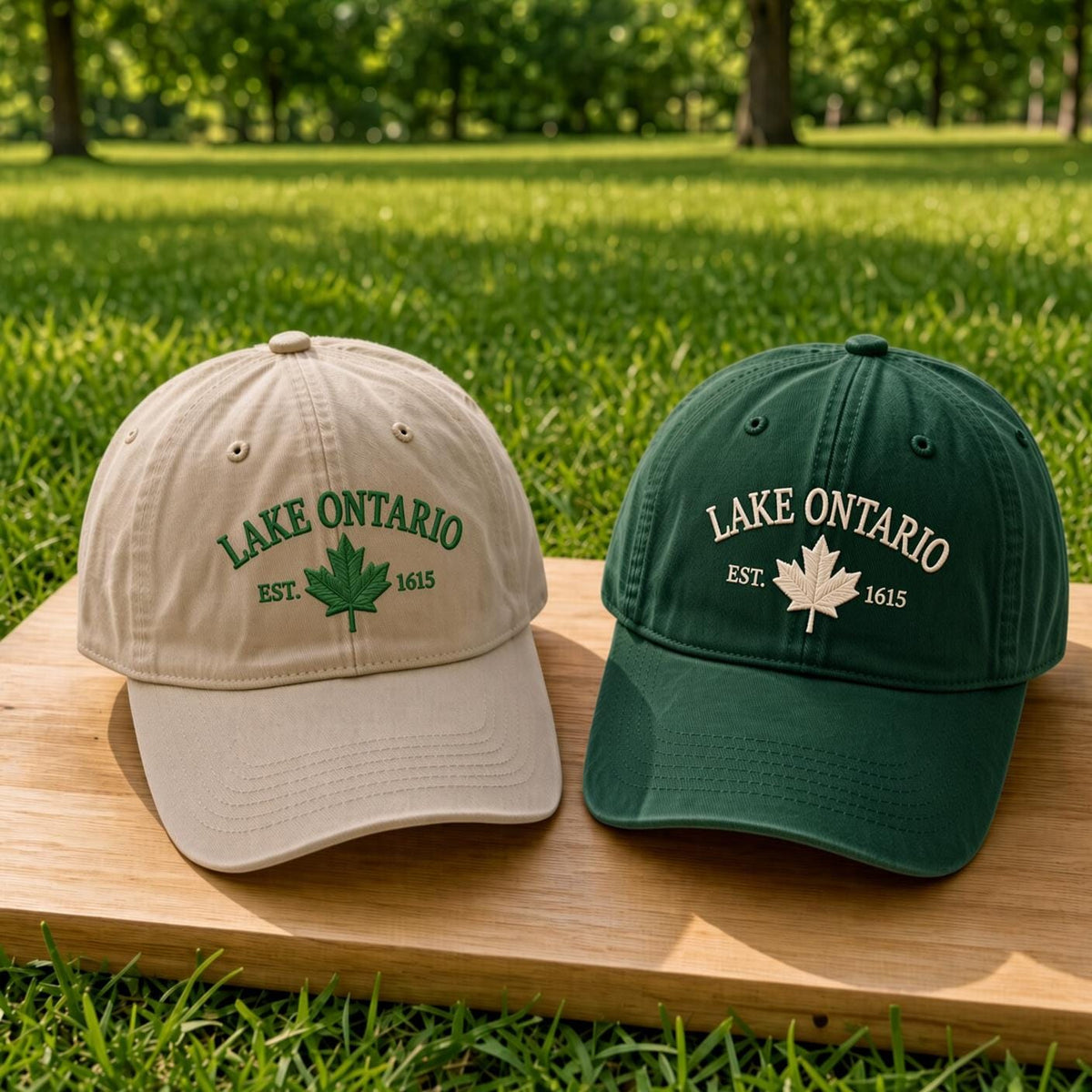 Lake Ontario Embroidered Hat, Vintage Great Lakes Baseball Cap, Canadian Cottage Gift