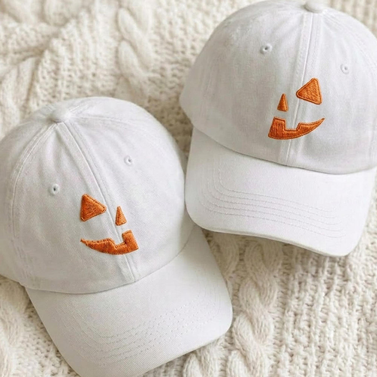 Jack O Lantern Embroidered Hat, Pumpkin Face Halloween Hat, Halloween Pumpkin Cap, Spooky Matching Couple Hat, Jack O Lantern Gift, Fall Hat