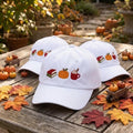 Cute Icons Fall Reader Embroidered Hat, Pumpkin Spice Dad Cap, Bookish Coffee Outdoor Accessory, Autumn Vibes Halloween, Holiday Gift