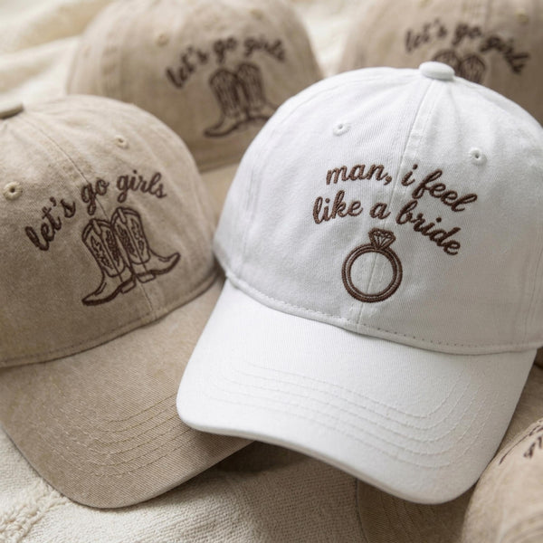 Western Bachelorette Embroidered Hat, Cowgirl Boots Baseball Cap, Nashville Bridal Party Gift