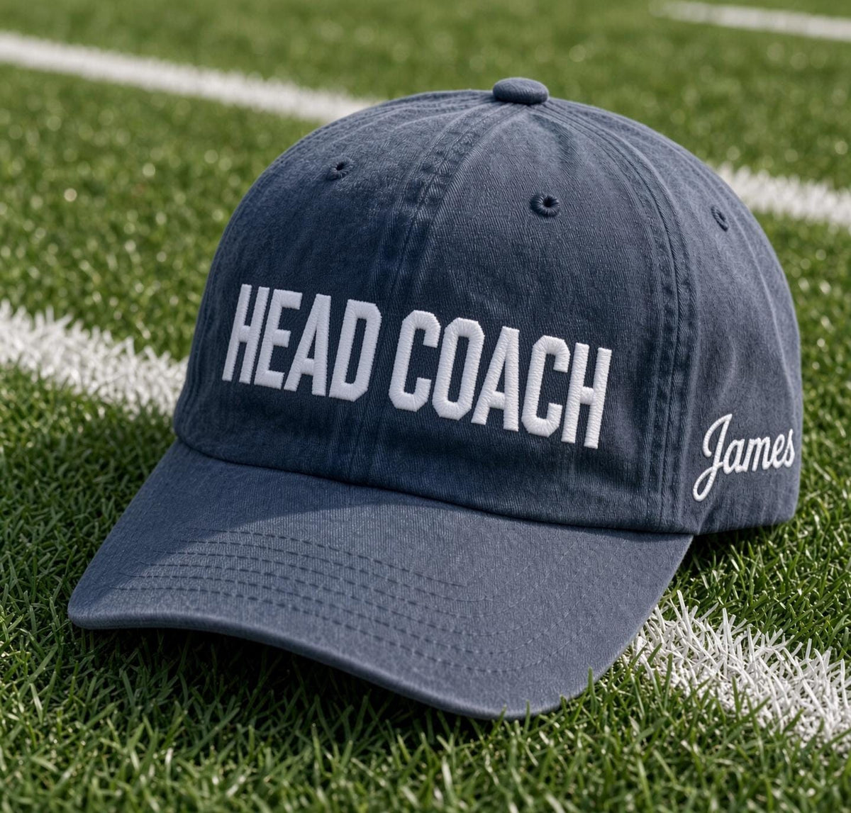 Custom Sports Team Hat, Personalized Baseball Dad Cap, Head Coach Embroidered Cap, Game Day Headwear, Mentor Appreciation Present