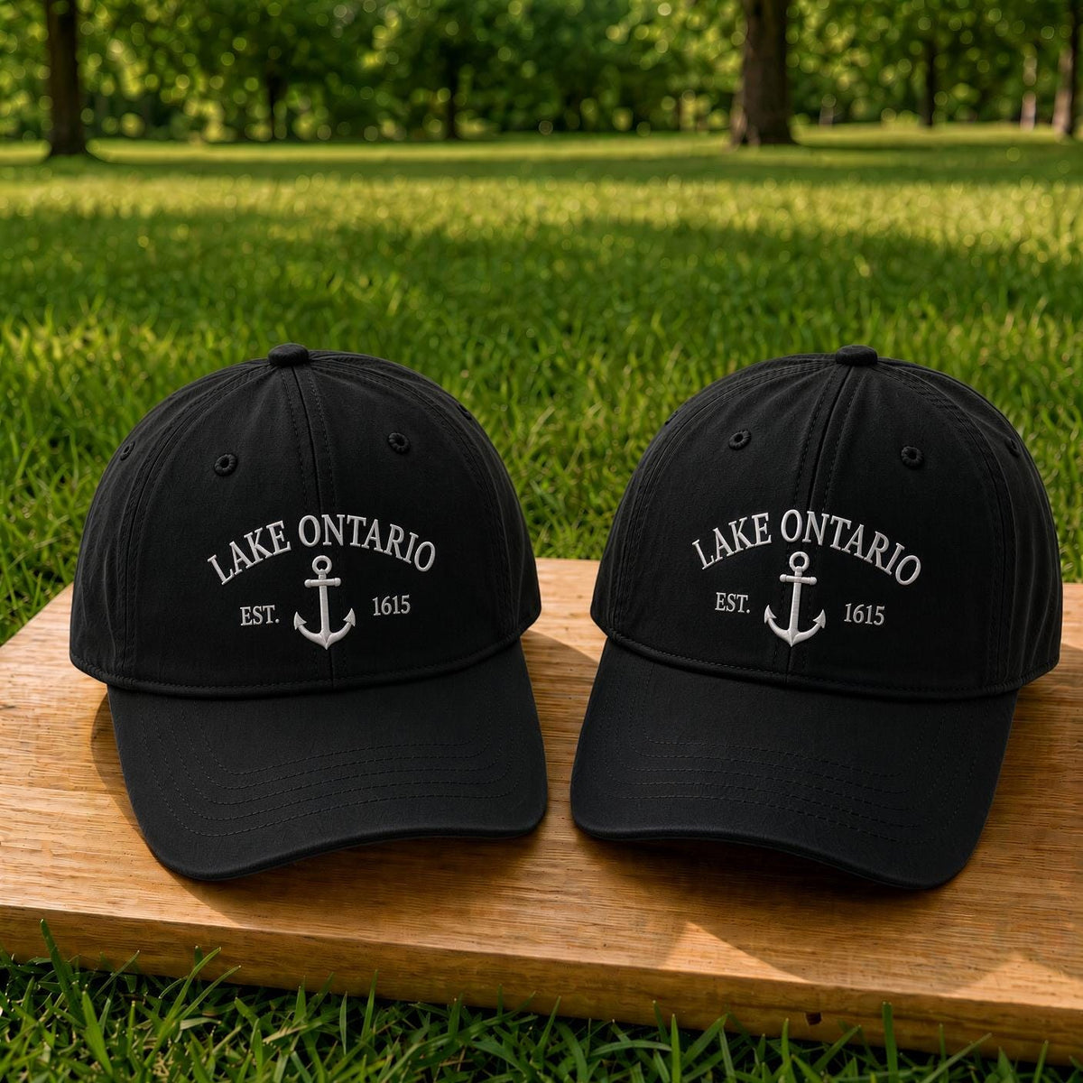 Lake Ontario Anchor Embroidered Hat, Vintage Canadian Great Lakes Baseball Cap, Nautical Gift
