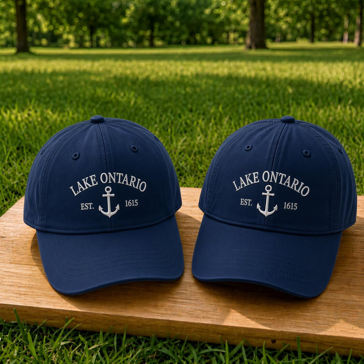 Lake Ontario Anchor Embroidered Hat, Vintage Canadian Great Lakes Baseball Cap, Nautical Gift