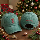 The Bach Club Christmas Martini Embroidered Hat, Holiday Cocktail Bachelorette Party Baseball Cap
