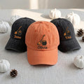 Custom Witch Cauldron Halloween Hat, Personalized Name Embroidered Baseball Cap