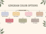 Custom Embroidered Gingham Mascot Sweatshirt, Game Day Jersey Number Sleeve Crewneck