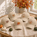 Autumn Coffee Cup Embroidered Hat, Cozy Fall Drinks Baseball Cap, Coffee Lover Gift