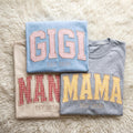 Custom Embroidered Gingham Mama Shirt, Personalized Nana Gigi Est 2026 Shirt, Gingham Applique Grandma T-Shirt, Mothers Day Gift