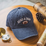 Embroidered Bend and Snap Football Hat, Funny Game Day Baseball Cap