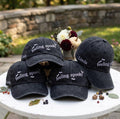 Custom Feeling Spooky Embroidered Hat, Halloween Bat Vintage Washed Dad Hat, Personalized Side Name Baseball Cap, Spooky Season Fall Gifts