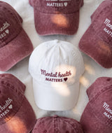 Mental Health Awareness Embroidered Hat, Minimalist Wellness Baseball Cap, Self Care Gift