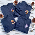 Custom Embroidered Halloween Postage Stamp Sweatshirt, Cute Spooky Fall Crewneck
