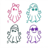 Cute Ghost Halloween Embroidered Hat, Minimalist Spooky Baseball Cap, Autumn Gift