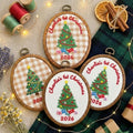 Personalized Baby 1st Christmas Ornament, Embroidered Tree Keepsake, Custom Name First Xmas Hoop 2026 Gift
