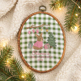 Personalized Baby First Christmas Ornament 2026, Cute Bunny Embroidered Hoop, Custom Name Xmas Keepsake, Newborn Woodland Gift