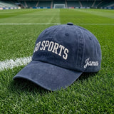 Custom Go Sports Embroidered Hat, Athletic Fan Cap, Baseball Dad Hat, Stadium Game Piece, Sports Lover Gift, Football Season Accessory