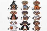 Dachshund Halloween Embroidered Hat, Witch Pumpkin Dog Baseball Cap, Pet Lover Gift