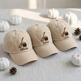 Custom Witch Cauldron Halloween Hat, Personalized Name Embroidered Baseball Cap