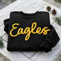 Custom Yarn Embroidered Sweatshirt, Personalized Team Mascot Game Day Crewneck