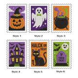 Custom Embroidered Halloween Postage Stamp Sweatshirt, Cute Spooky Fall Crewneck