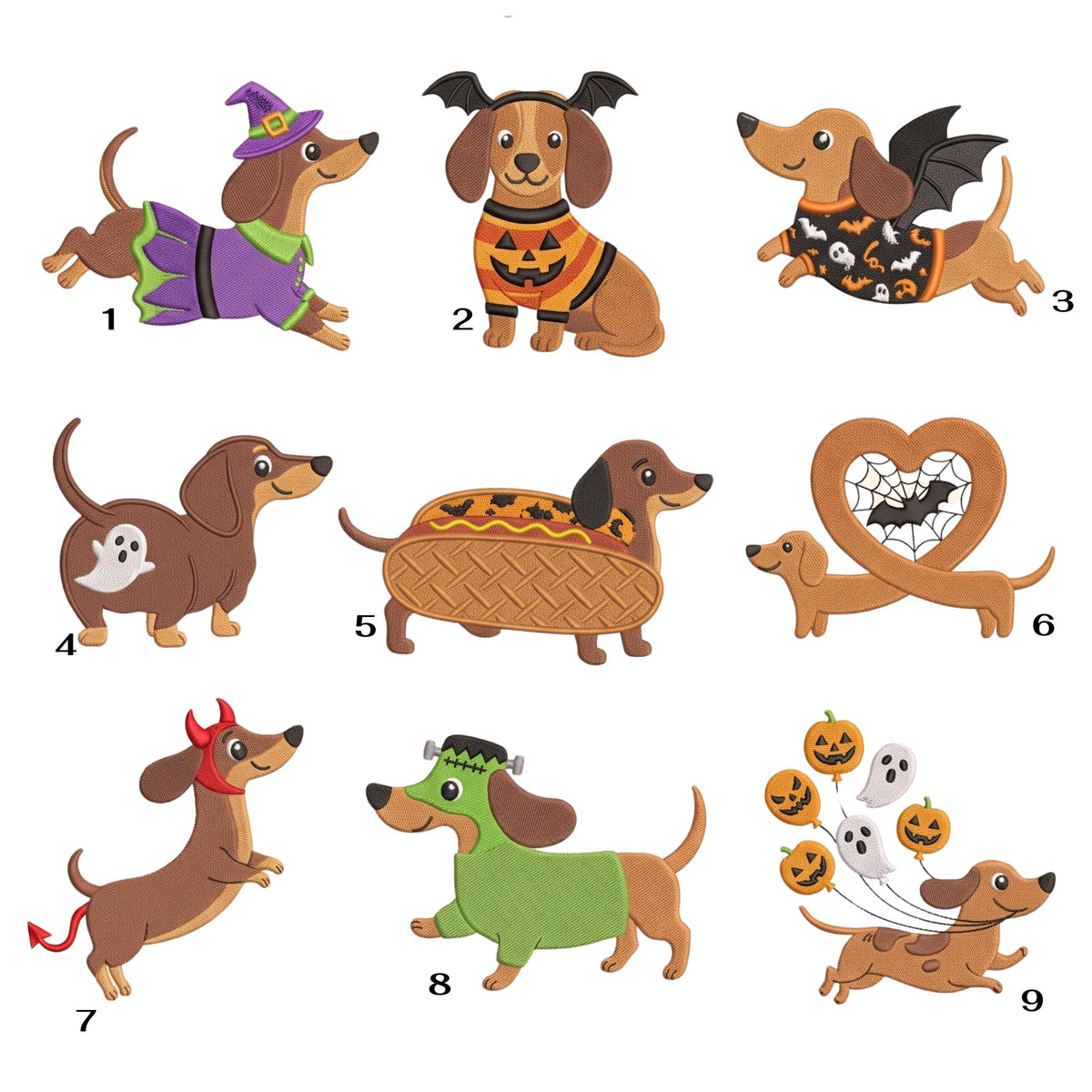 Dachshund Halloween Embroidered Hat, Cute Wiener Dog Baseball Cap, Dog Lover Gift