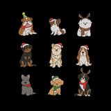 Custom Embroidered Christmas Dog Sweatshirt, Personalized Holiday Puppy Crewneck Gift