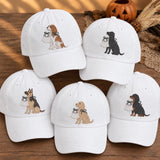 Ghost Puppy Embroidered Halloween Hat, Cute Dog Baseball Cap, Pet Lover Gift