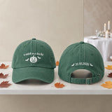 Witch Martini Embroidered Halloween Hat, Spooky Cocktail Baseball Cap, Fall Party Gift