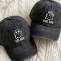 Matching Ghost Couple Embroidered Hats, Cute Halloween Baseball Caps, Romantic Fall Gift