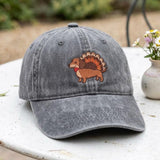 Thanksgiving Dachshund Embroidered Hat, Cute Turkey Wiener Dog Baseball Cap, Dog Mom Fall Gift