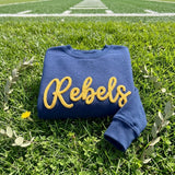 Custom Yarn Embroidered Team Sweatshirt, Game Day Personalized Sports Mom Crewneck