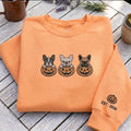 Custom Embroidered French Bulldog Sweatshirt, Pumpkin Halloween Dog Mom Crewneck