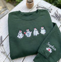 Custom Embroidered Nurse Ghost Sweatshirt, Spooky RN Halloween Crewneck Gift