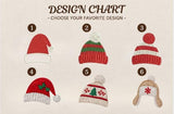 Custom Name Santa Hat Christmas Sweatshirt, Personalized Family Matching Xmas Crewneck