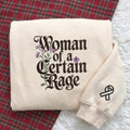 Embroidered Woman Of A Certain Rage Sweatshirt, Feminist Shirt, Womens Rights Tee, Women Empowerment Protest Shirt