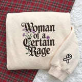 Embroidered Woman Of A Certain Rage Sweatshirt, Feminist Shirt, Womens Rights Tee, Women Empowerment Protest Shirt