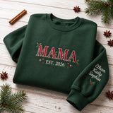 Personalized Family Name Est 2026 Christmas Sweatshirt, Holiday Embroidered Crewneck