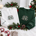 Personalized Monogram Letter Christmas Sweatshirt, Custom Date Merry Winter Crewneck