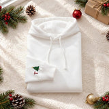 Personalized Couple Pine Tree Christmas Hoodie, Custom Initial Matching Sweatshirt