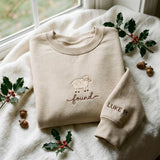 Luke 15 Found Lamb Christmas Embroidered Sweatshirt, Christian Bible Verse Holiday Crewneck