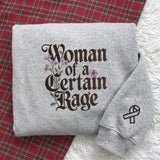 Embroidered Woman Of A Certain Rage Sweatshirt, Feminist Shirt, Womens Rights Tee, Women Empowerment Protest Shirt