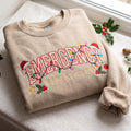 Christmas Emergency Department Sweatshirt, Custom ER Nurse Santa Hat Embroidered Crewneck