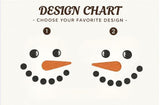 Personalized Snowman Face Christmas Sweatshirt, Custom Names Embroidered Crewneck