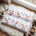 Snowman Face Christmas Embroidered Sweatshirt, Family Matching Holiday Xmas Crewneck
