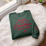Last Christmas As A Miss Embroidered Sweatshirt, Future Mrs Sleeve Bride Crewneck