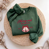 Merry and Married Embroidered Sweatshirt, Custom Established Year Wedding Bells Crewneck